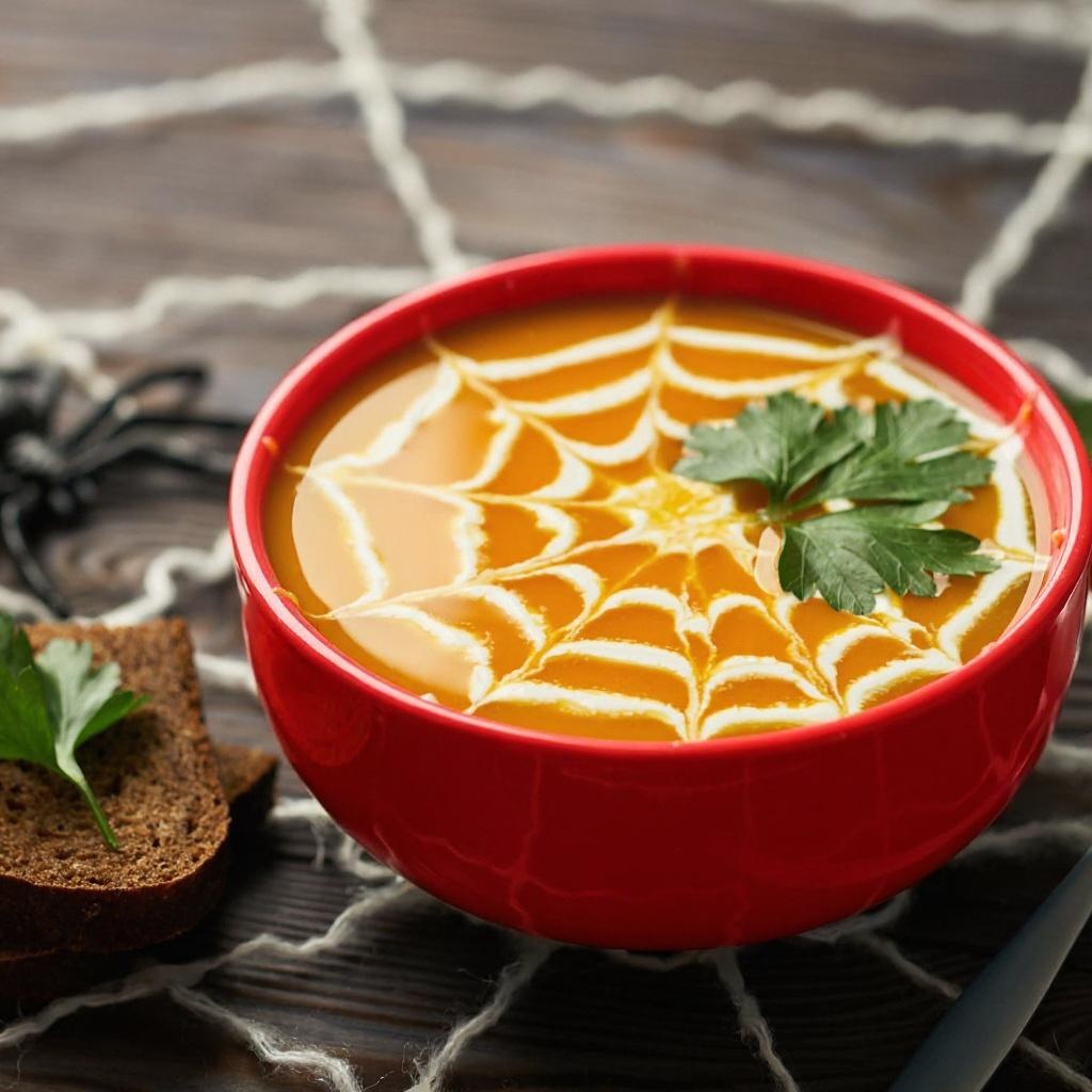 Spider Web Soup: A Creamy, Spooky Starter for Your Halloween Feast